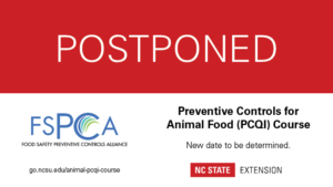 Red and white postponement for PCQI course