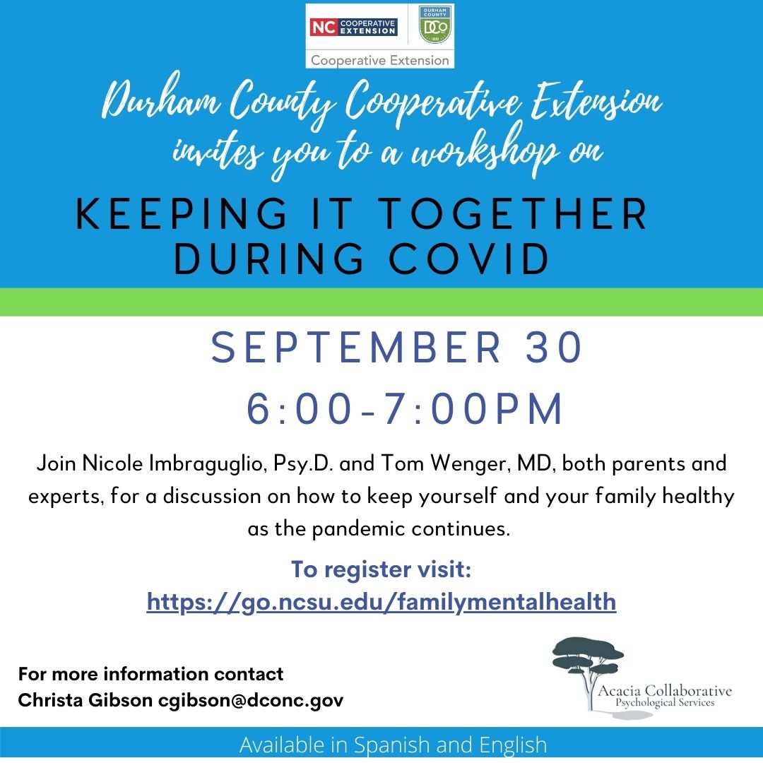 Keeping It Together During COVID-19 flyer