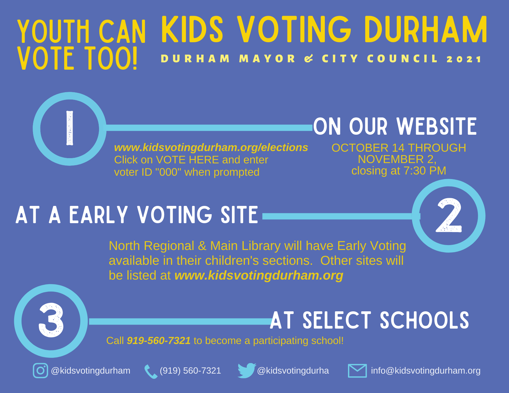 Kids Voting Durham flyer
