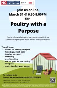 Cover photo for Poultry With a Purpose Webinar