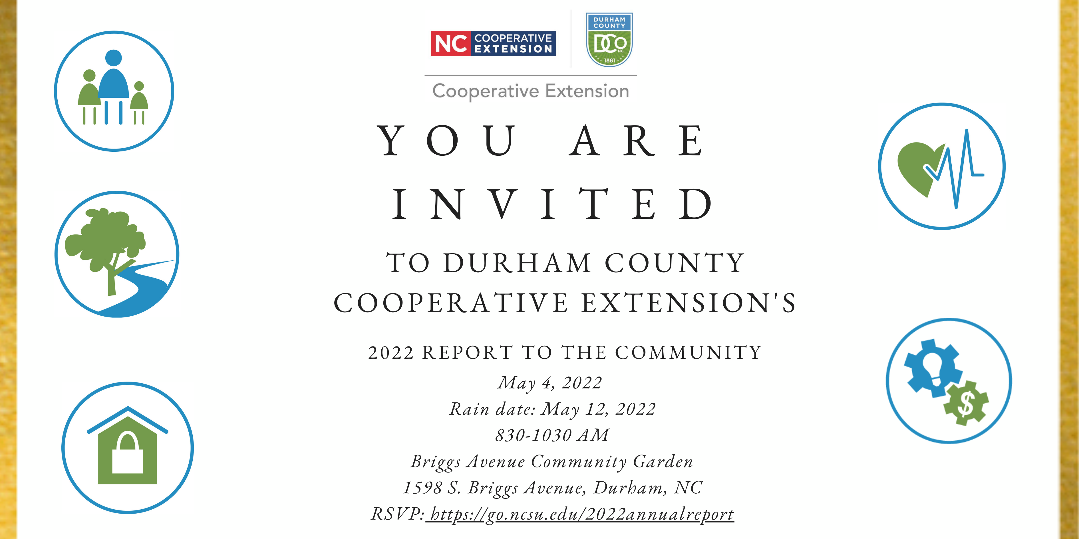 You are invited to Durham County Cooperative Extension's 2022 Report to the Community.