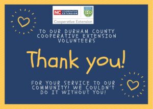 Cover photo for Thank you to our Cooperative Extension volunteers!