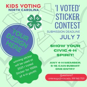 Cover photo for Kids Voting 'I Voted' Sticker Contest