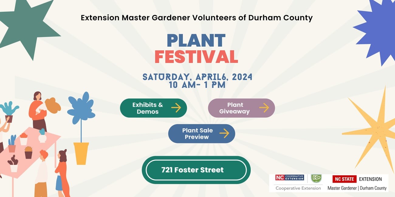 Plant Festival, Saturday, April 6, 2024, 10:00 a.m. - 1:00 p.m.