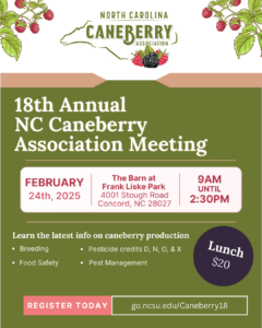 Cover photo for 18th Annual NC Caneberry Association Meeting