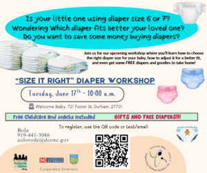 Cover photo for Welcome Baby: Size It Right Diaper Workshop